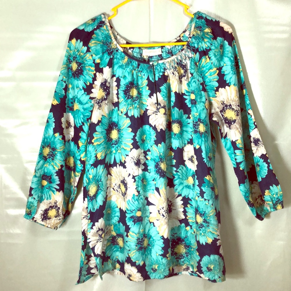 Charter Club Floral Print Blouse M